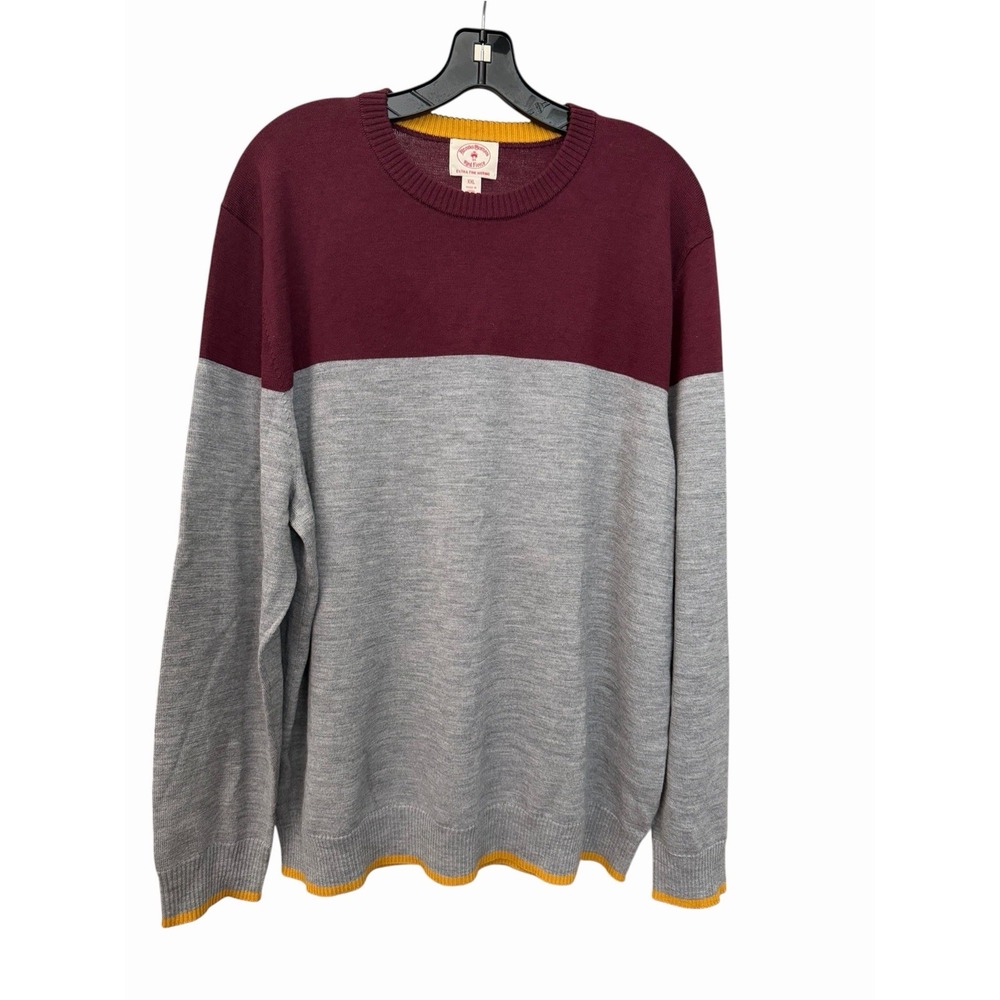 Brooks Brothers Red Fleece 100% Wool Sweater Mens XXL Knit Pullover Crew #KKK7-3